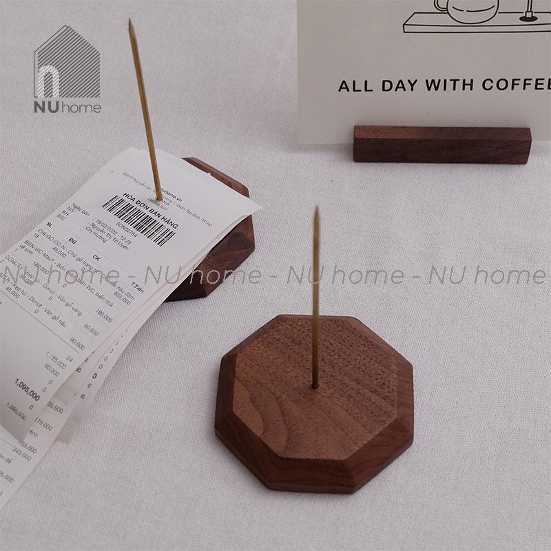 Cây ghim hoá đơn - Geto, ghim giấy, cây cắm hoá đơn cắm bill bằng gỗ cao cấp thiết kế đơn giản và sang trọng