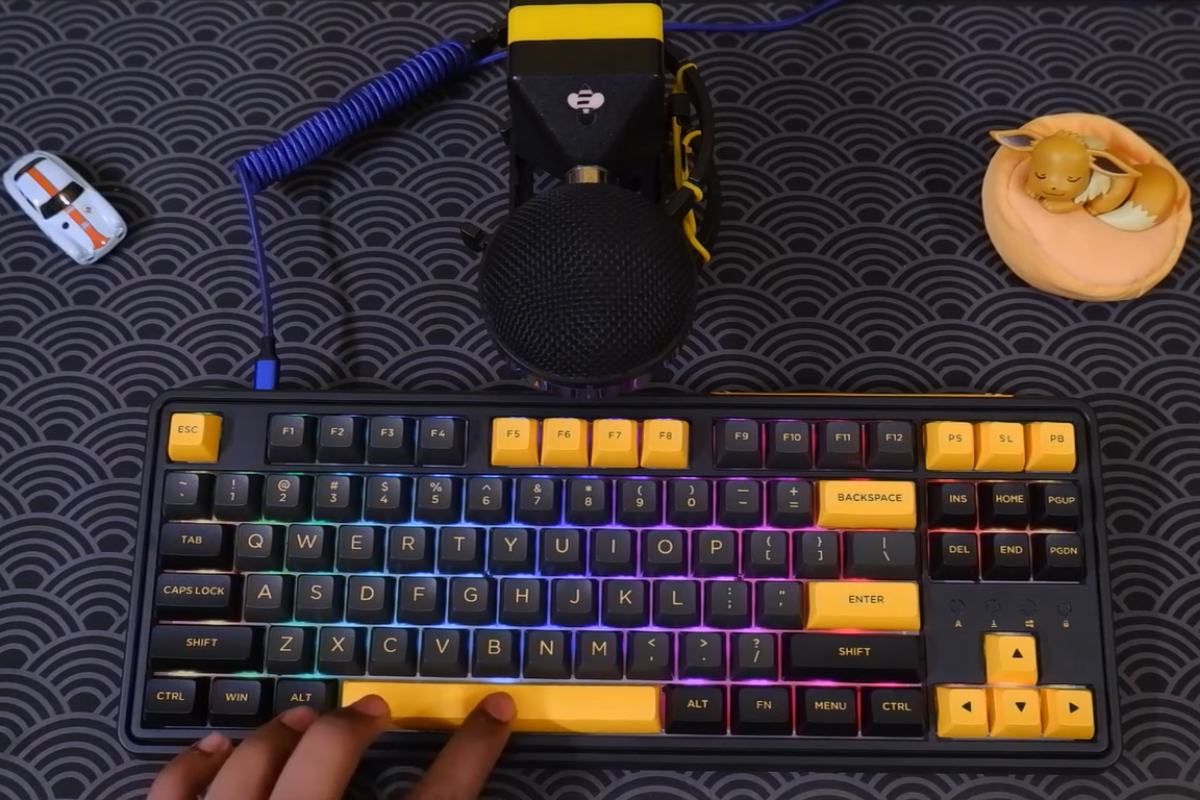 Bàn phím máy tính FL-Esports CMK87SAM Polar Night Black 3 Mode _Mới, hàng chính hãng