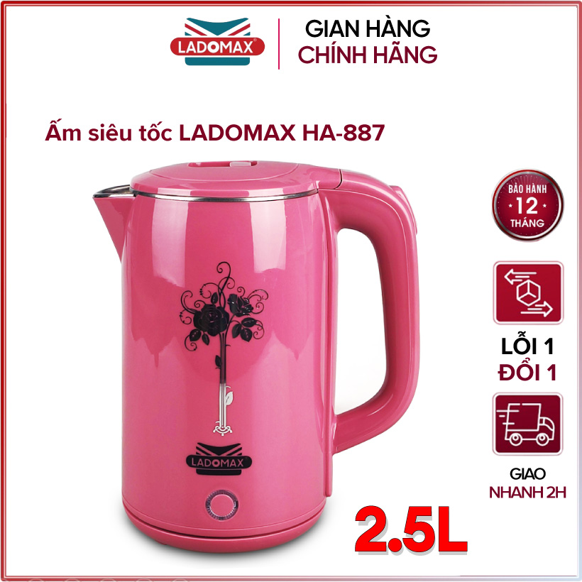 Ấm đun siêu tốc 2.5 lít Ladomax HA-887 - Hàng chính hãng