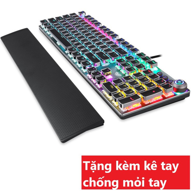 Bàn Phím Cơ Gaming  FZ508 Pro Gamer Blue Switch Có 22 Chế Độ Led Siêu Đẹp Tặn Đế Kê Tay