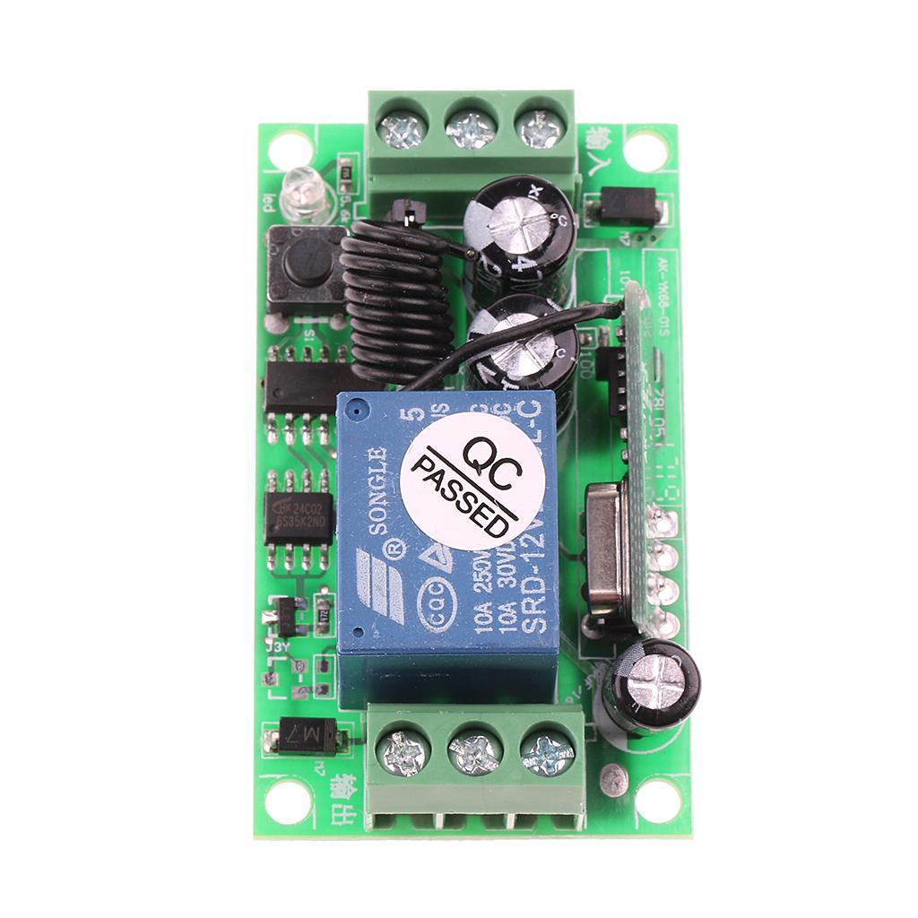 12V Learning Remote Control Switch Unit With Single Bottom Controller 315Mhz Receiver module with Circuit Diagram