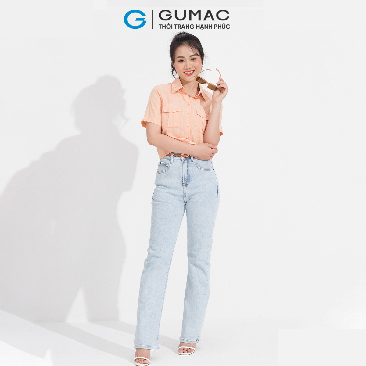 Áo sơ mi kiểu túi hộp GUMAC AD05071