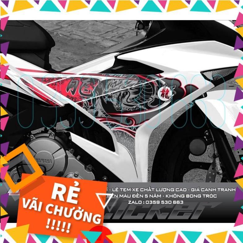Tem rời Dragon Rồng đỏ - dán Exciter 150 trắng - siêu hot 2021