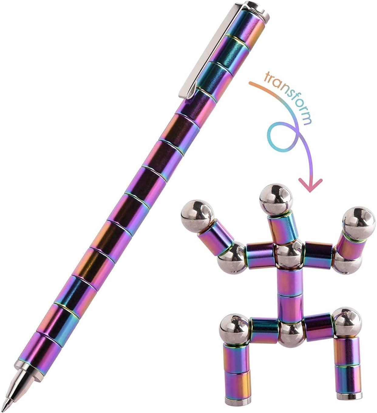 Bút kim loại từ tính giải nén, bút viết nam châm biến dạng đa chức năng