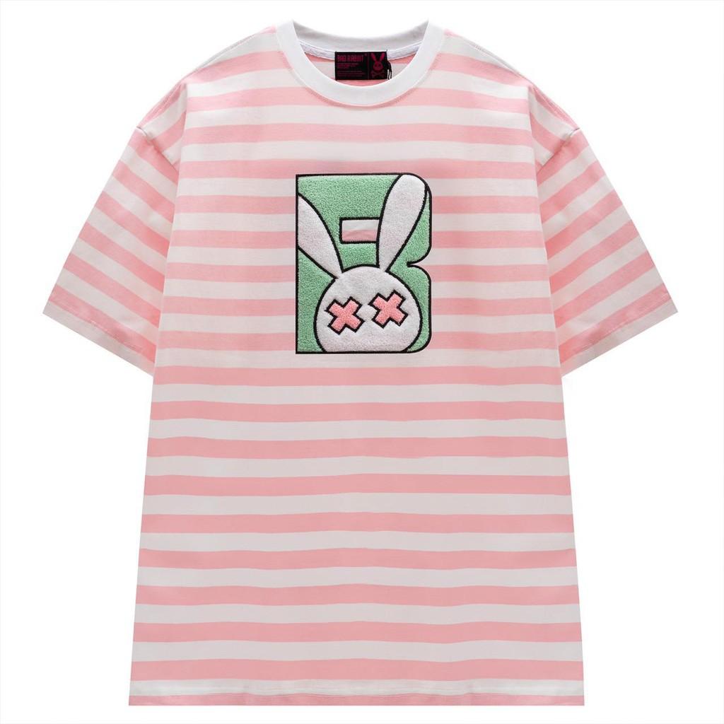 Áo Thun Unisex Bad Rabbit Stripes Kẻ Hồng 100% Cotton - Local Brand Chính Hãng