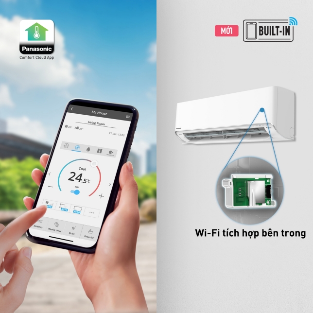 Máy lạnh Inverter + Wifi Panasonic CU/CS-XU9XKH-8 - Model 2021 - Hàng Chính Hãng - Giao hàng TP.HCM
