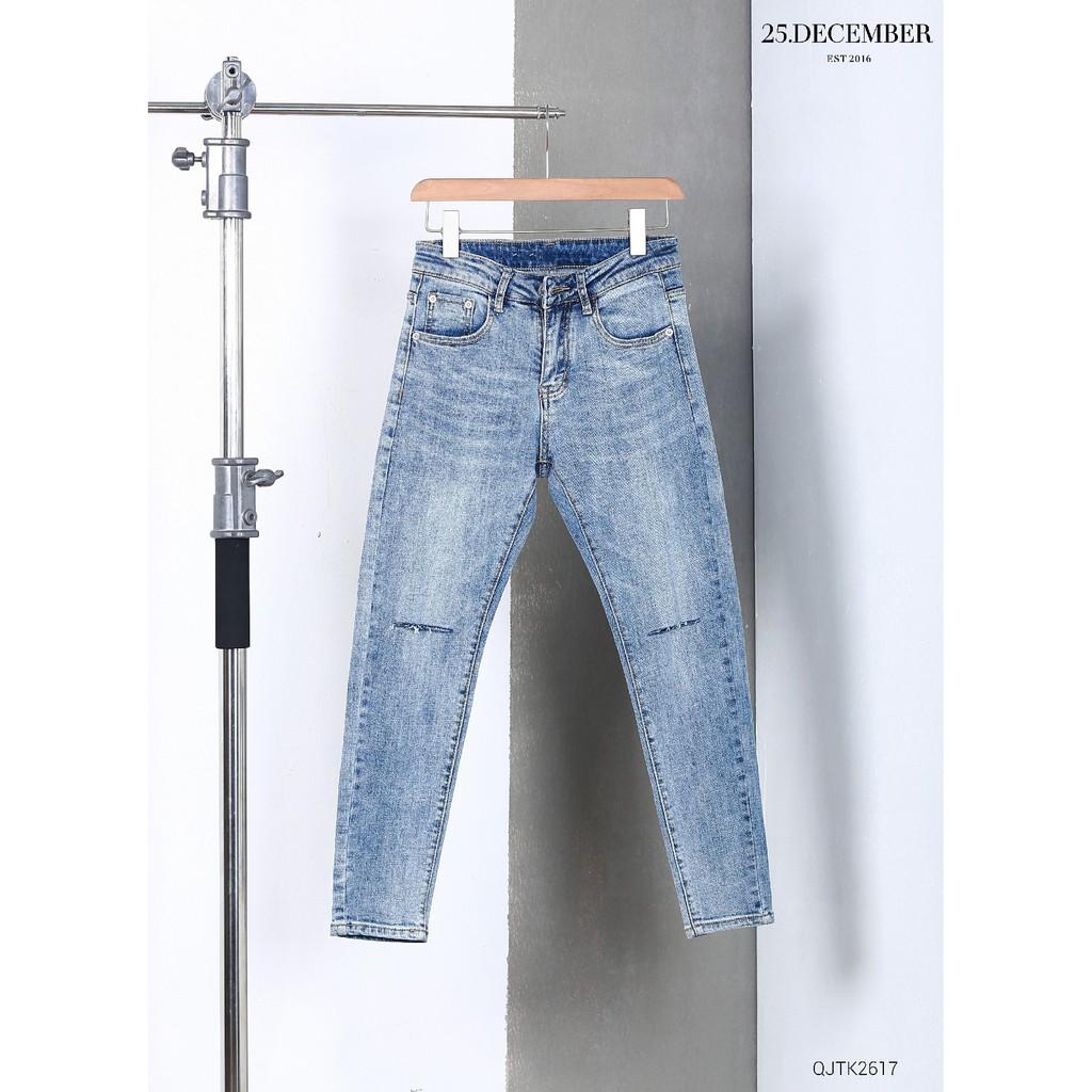 Quần JEAN nam đẹp 25.DECEMBER cao cấp - Dáng Skinny QJTK2617