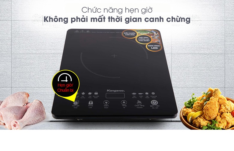 Bếp Điện Từ Đơn Cảm Ứng Kangaroo KG18IH2 Kèm Nồi Lẩu - Hàng Chính Hãng