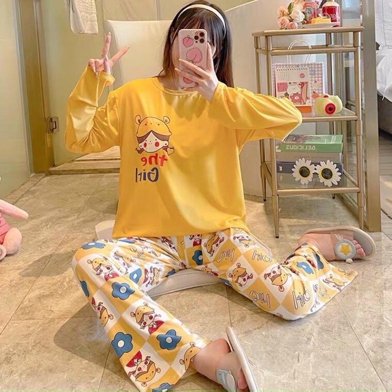 Set thun mặc nhà dài tay