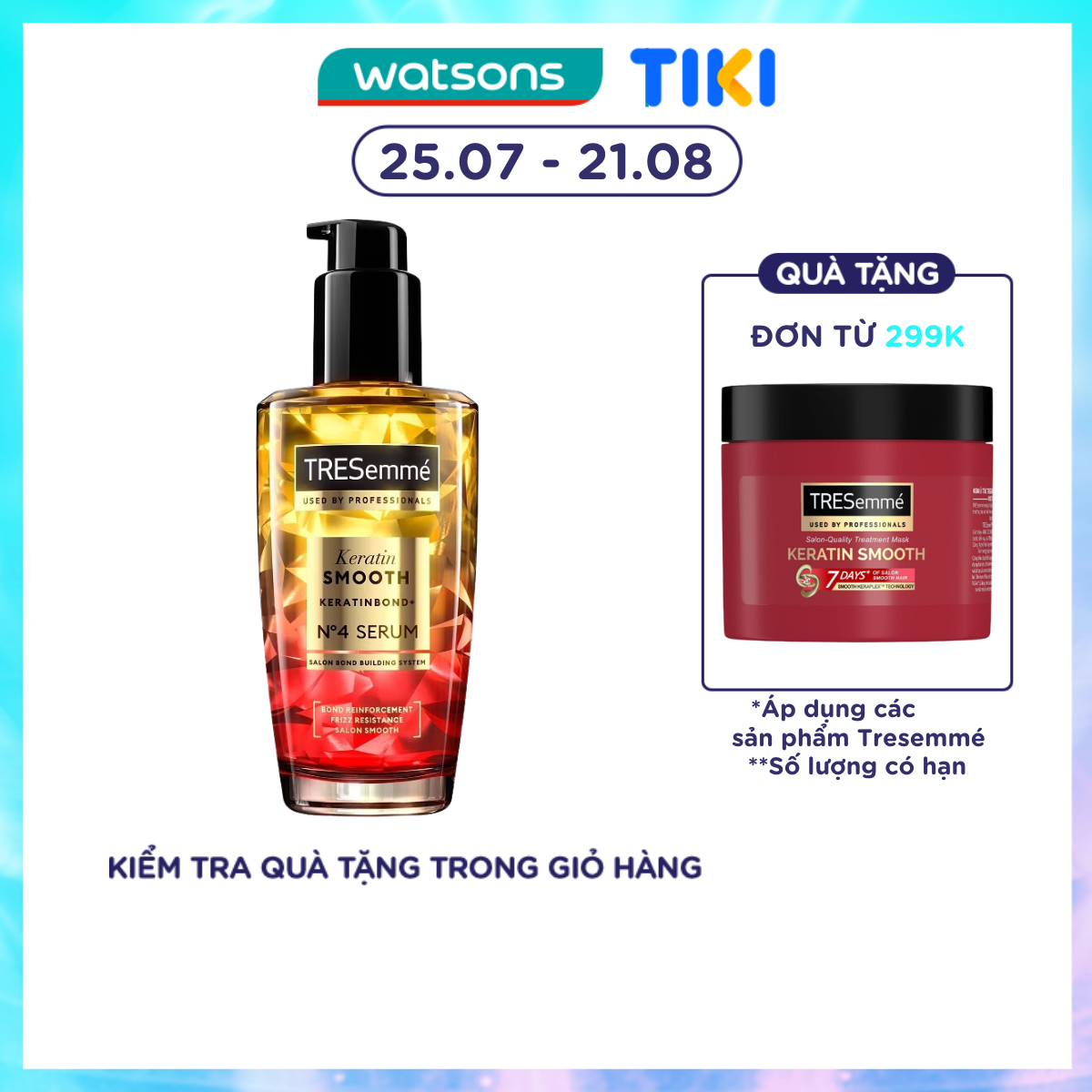 Serum Dưỡng Tóc Tresemme Keratin Smooth Keratinbond+ No 4 Serum 100ml