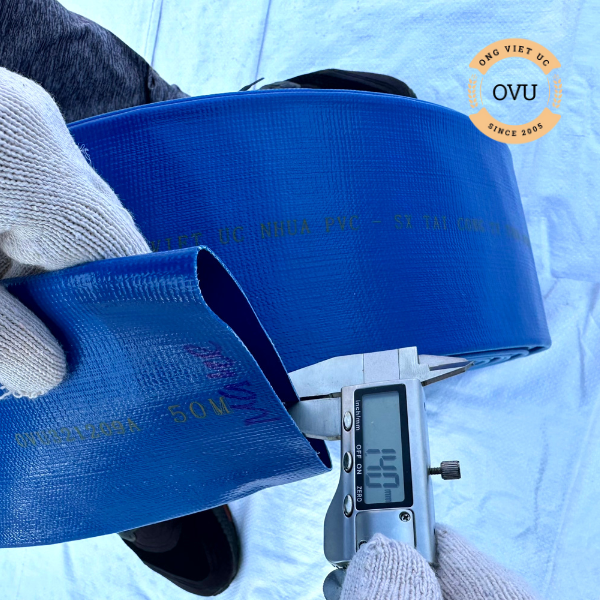 Ống bạt cốt dù phi 76mm xanh dương - Ống bạt nước Việt Úc