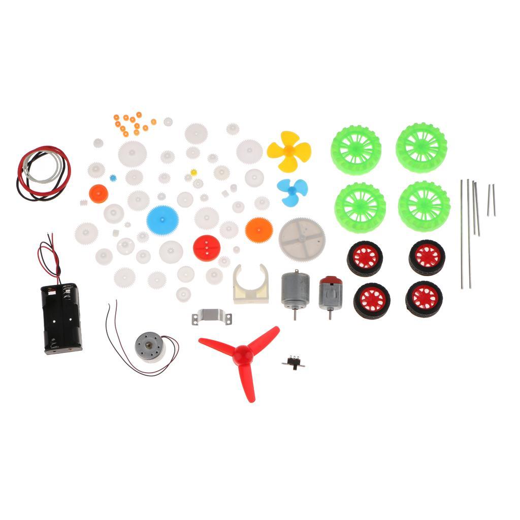 69 Kinds Of Gear Package Motor 2mm Hole Toy Car Chassis Wheel Axle Propeller DIY Assorted Gears Motors Kit
