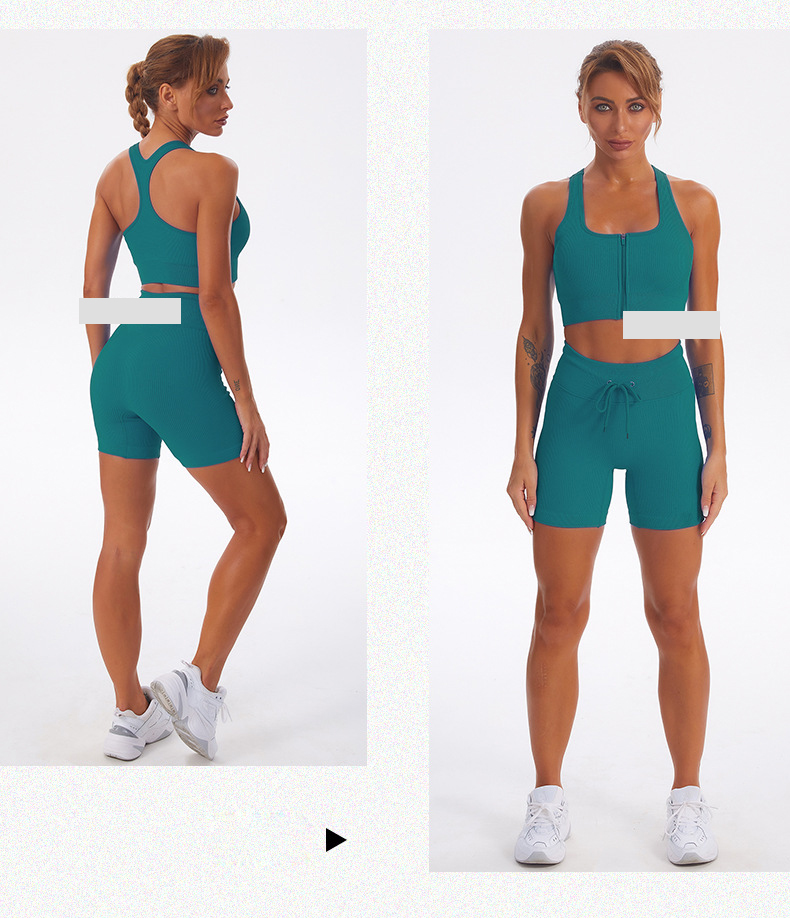 Full set quần short + ba lỗ croptop nữ