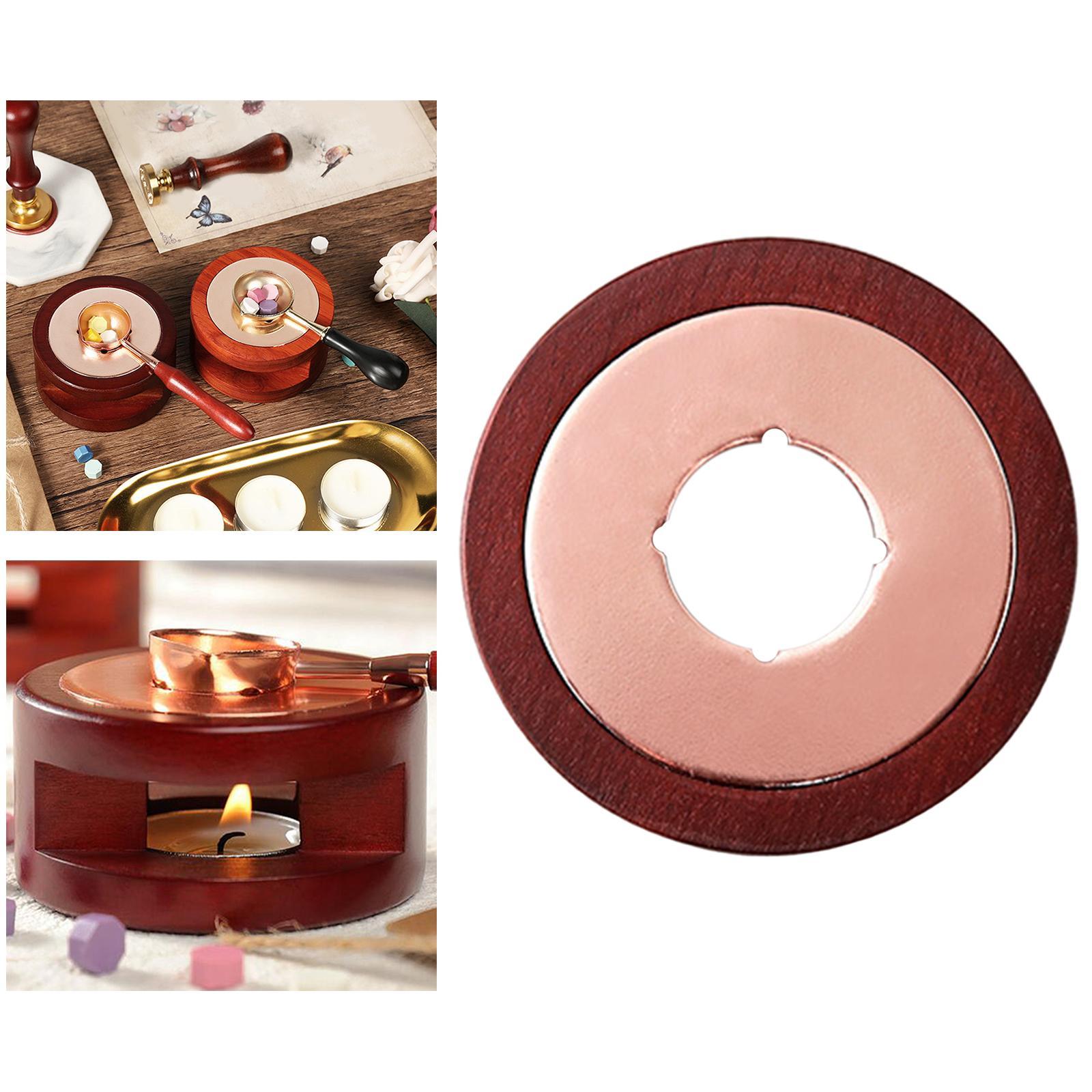 Vintage Wax Seal Solid Wood Frame Melting Glue Beads Heater