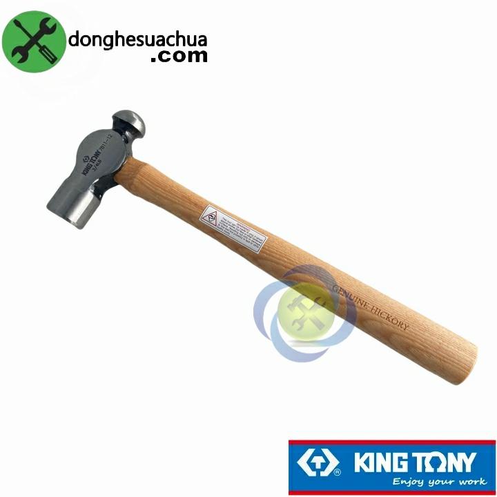 Búa đầu bi cán gỗ Kingtony 7811-12 đầu búa nặng 340gram