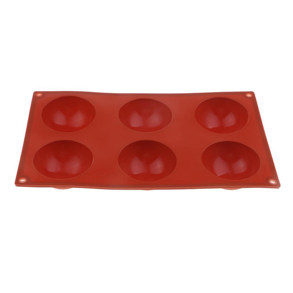 1Pcs Semicircle Silicone Mold Mould, 6 Holes Baking Chocolate Fondant Cake Decoration DIY Crafts, Food Use Grade Silicone Mold