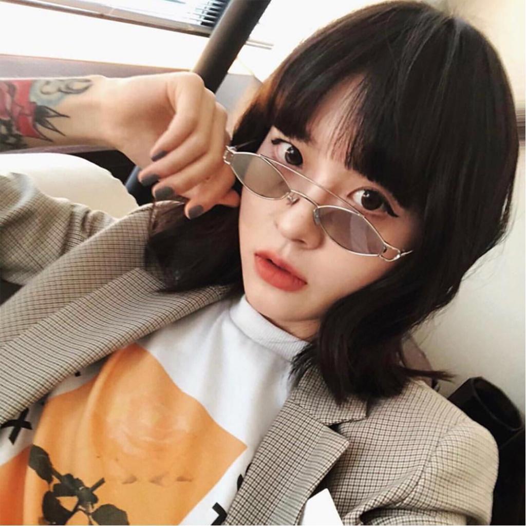 Vintage Unisex Anti-UV Oval Sunglasses Shades Metal Frame Glasses Eyewear