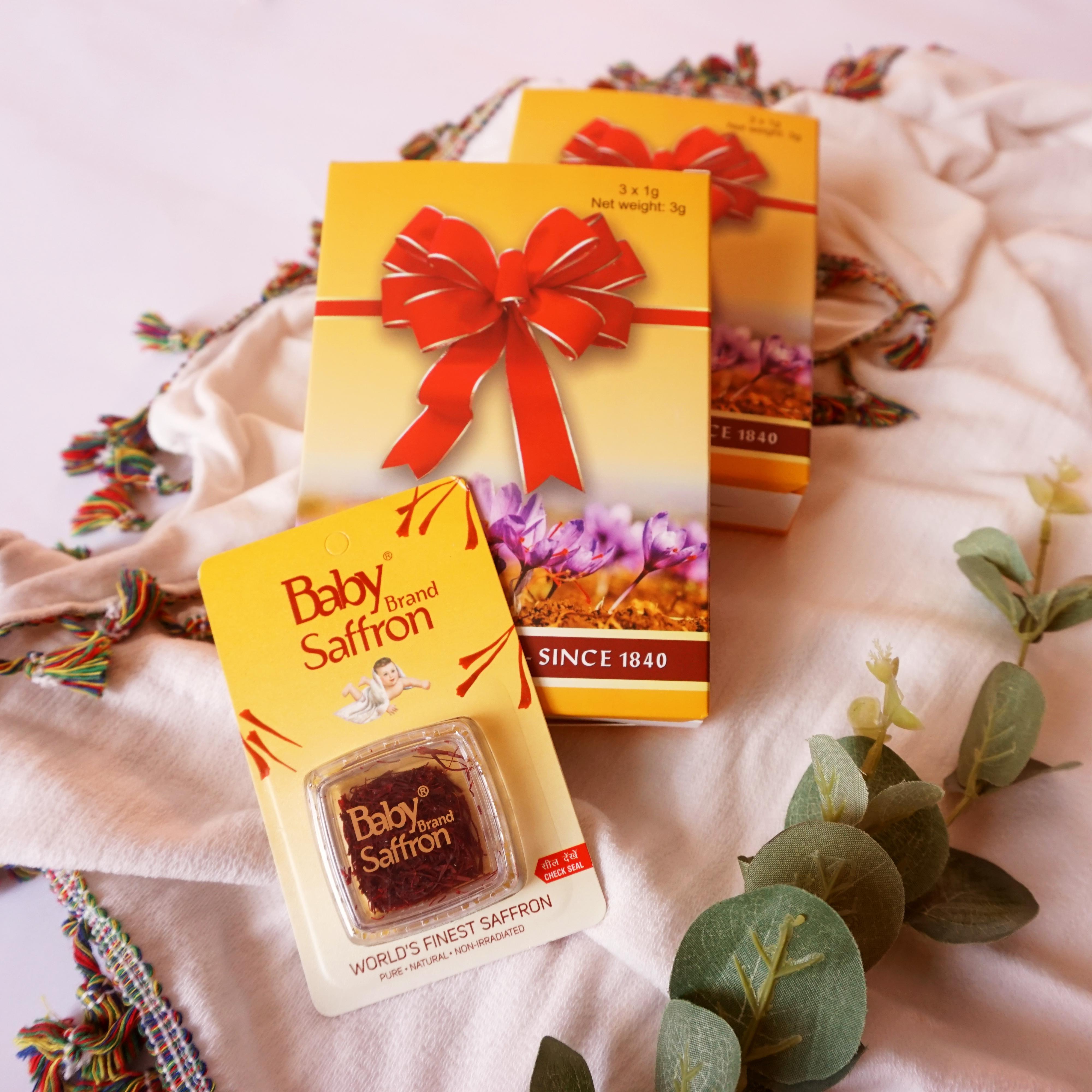 Combo 3G BABY SAFFRON CAO CẤP LOẠI 1 Nhuỵ Hoa Nghệ Tây - Baby Saffron Ấn Độ
