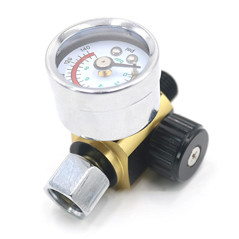 Universal Metal Sprayer Machine Air Pressure Regulator Gauge 0-0.10Bar G1/4 Adjustable Pressure Regulating Regulator