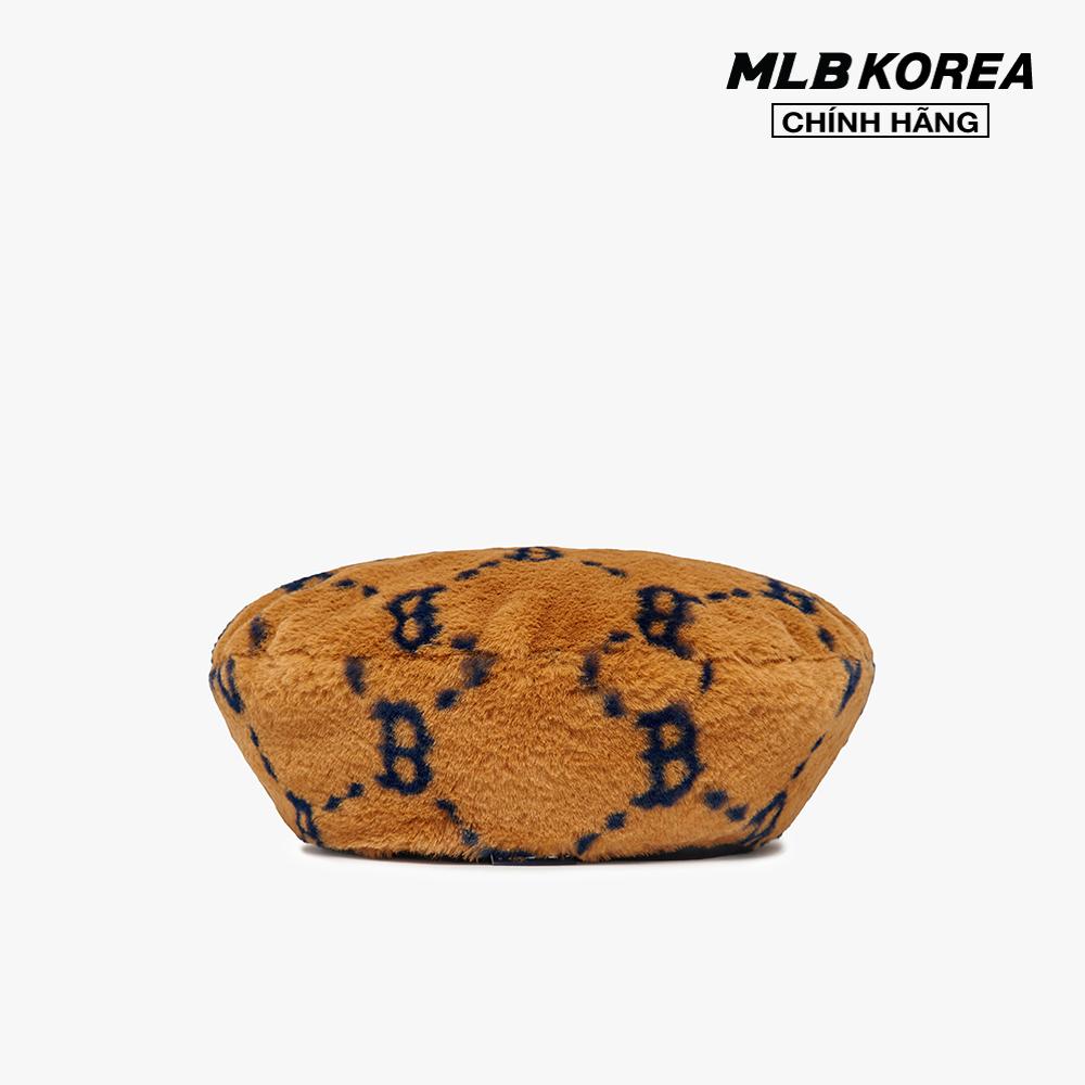 MLB - Nón beret lông in họa tiết monogram thời trang 3ACB