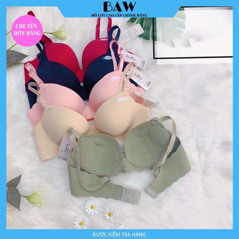Áo Ngực Su Hình Lá Nâng Ngực Không Gọng Đệm 3Cm Tạo Khe Quyến Rũ Thương Hiệu Baw Mã An02 - Den - 3885