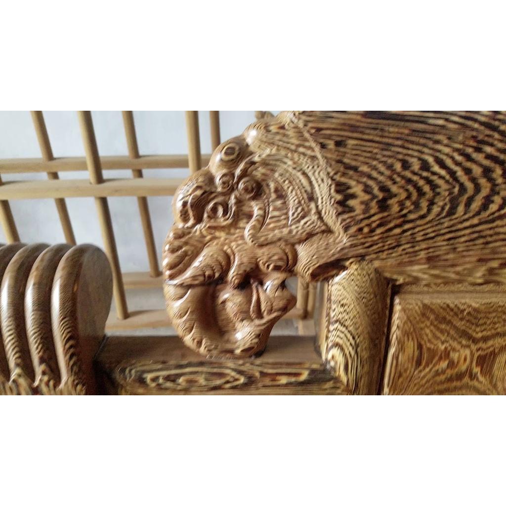 Bộ bàn ghế Âu Á hộp Voi gỗ mun