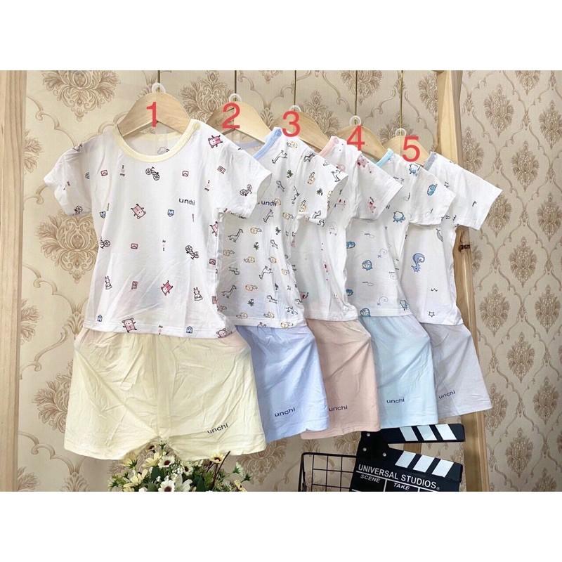 Bộ Cộc Tay UC Chất Peptit loại 1 Khuy Cài Vai Cho Bé từ sơ sinh đến 16kg