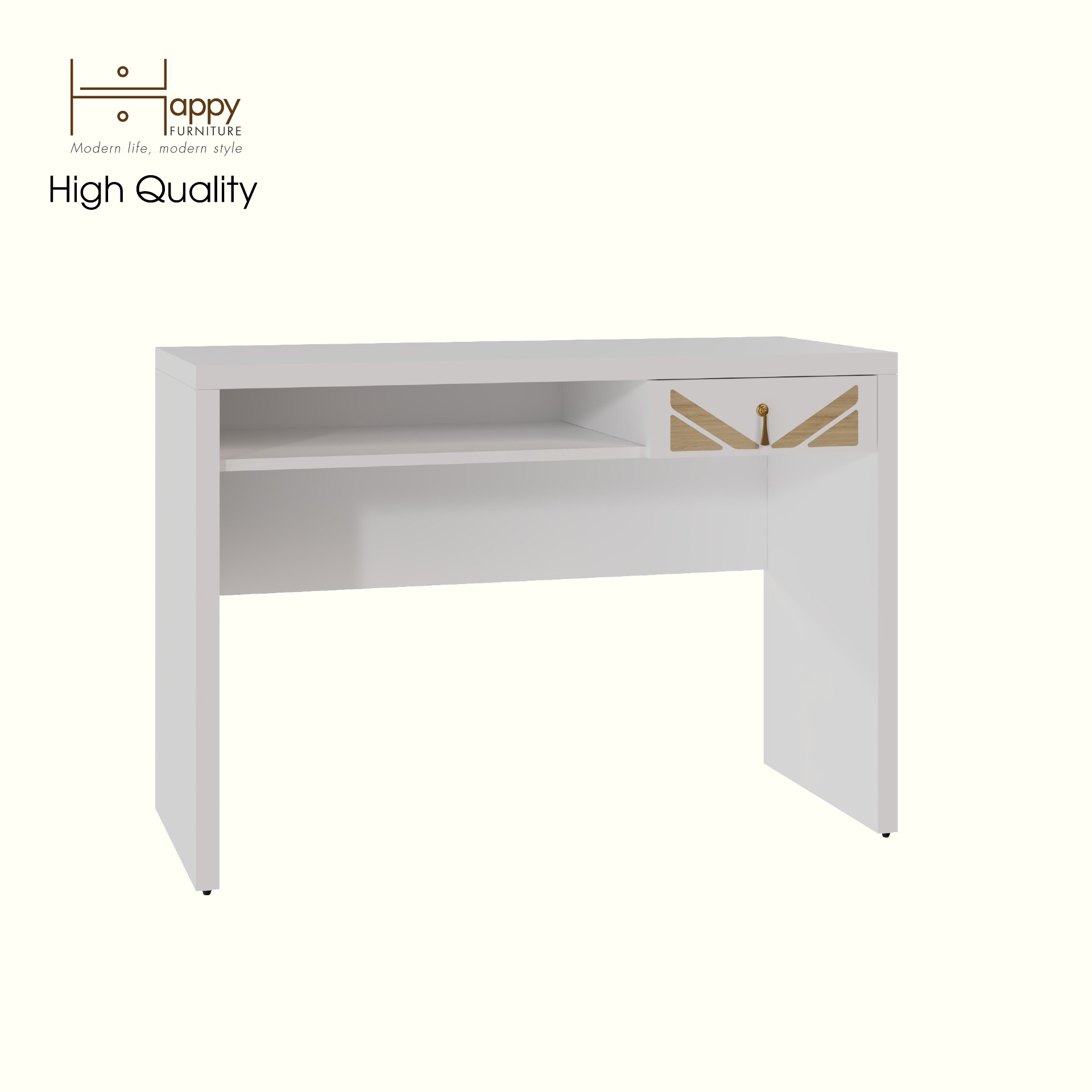 [Happy Home Furniture] CHARIS, Bàn trang điểm 1 ngăn kéo, 110cm x 45cm x 75cm ( DxRxC), BAN_067
