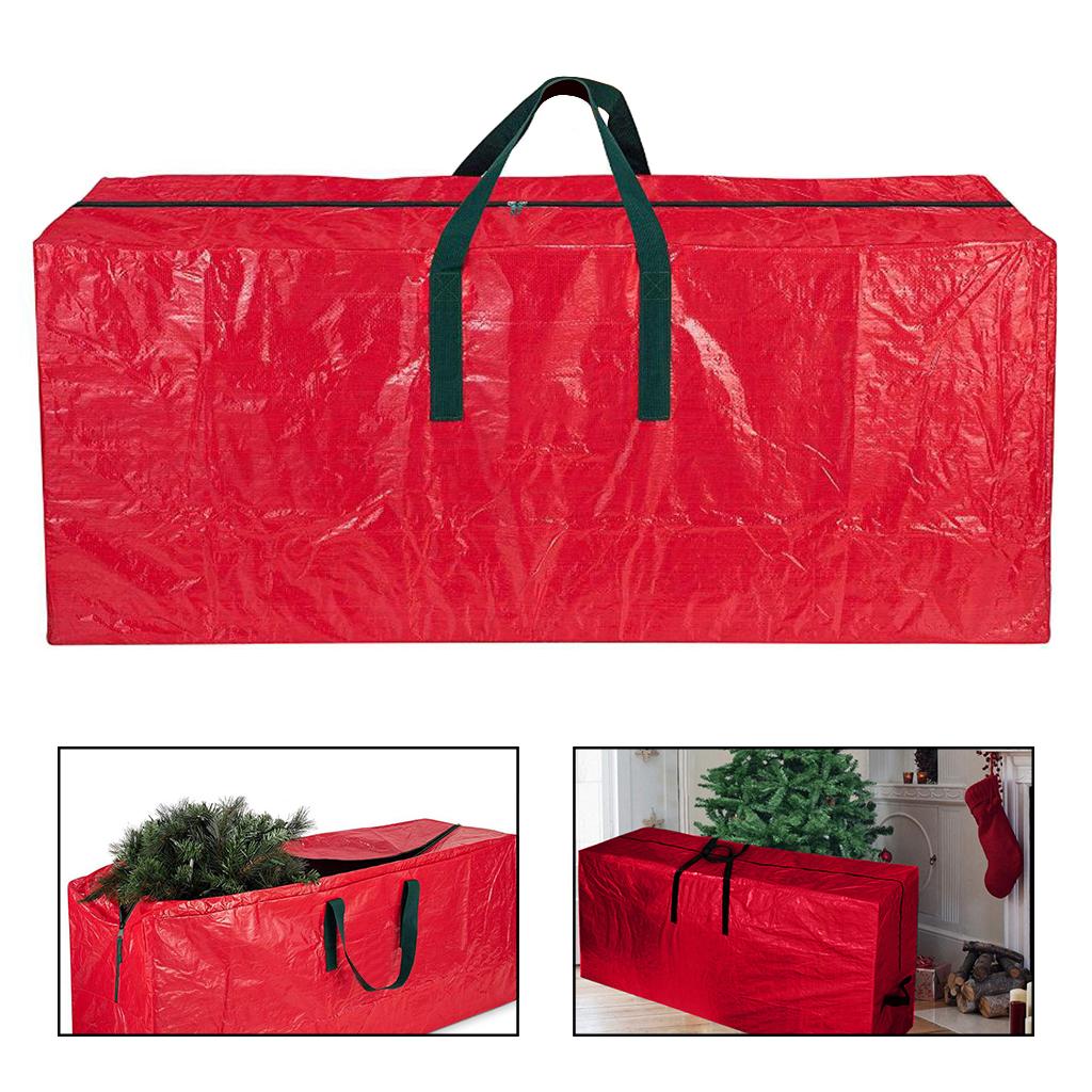 Christmas Xmas Tree Storage Zip Bags Holiday Storage Tote Red_165x76x38cm