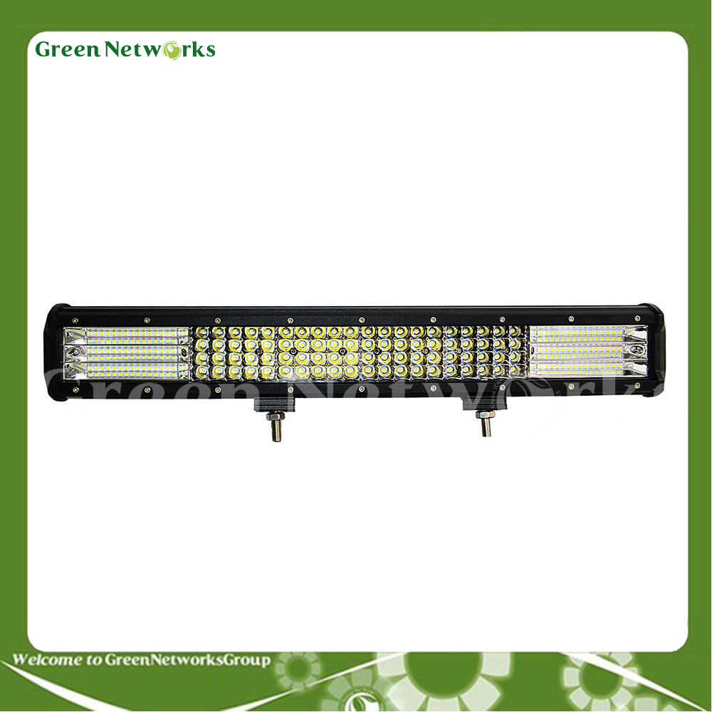 Đèn Led bar trợ sáng xe hơi xe tải 48 bóng tròn 2 màu trắng vàng Green Networks Group