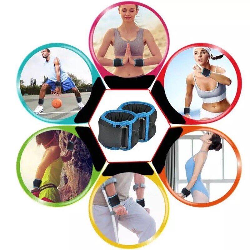 Tạ đeo cổ chân, cổ tay hỗ trợ tập thể thao, tập gym, chạy bộ 1kg