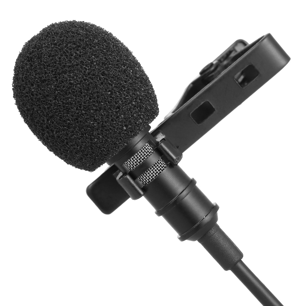 Micrô 3.5mm Mini Collar 1.5m Có Dây Kẹp Và Độ Nhạy Cao Với Túi Lưu Trữ Cho Điện Thoại Thông Minh