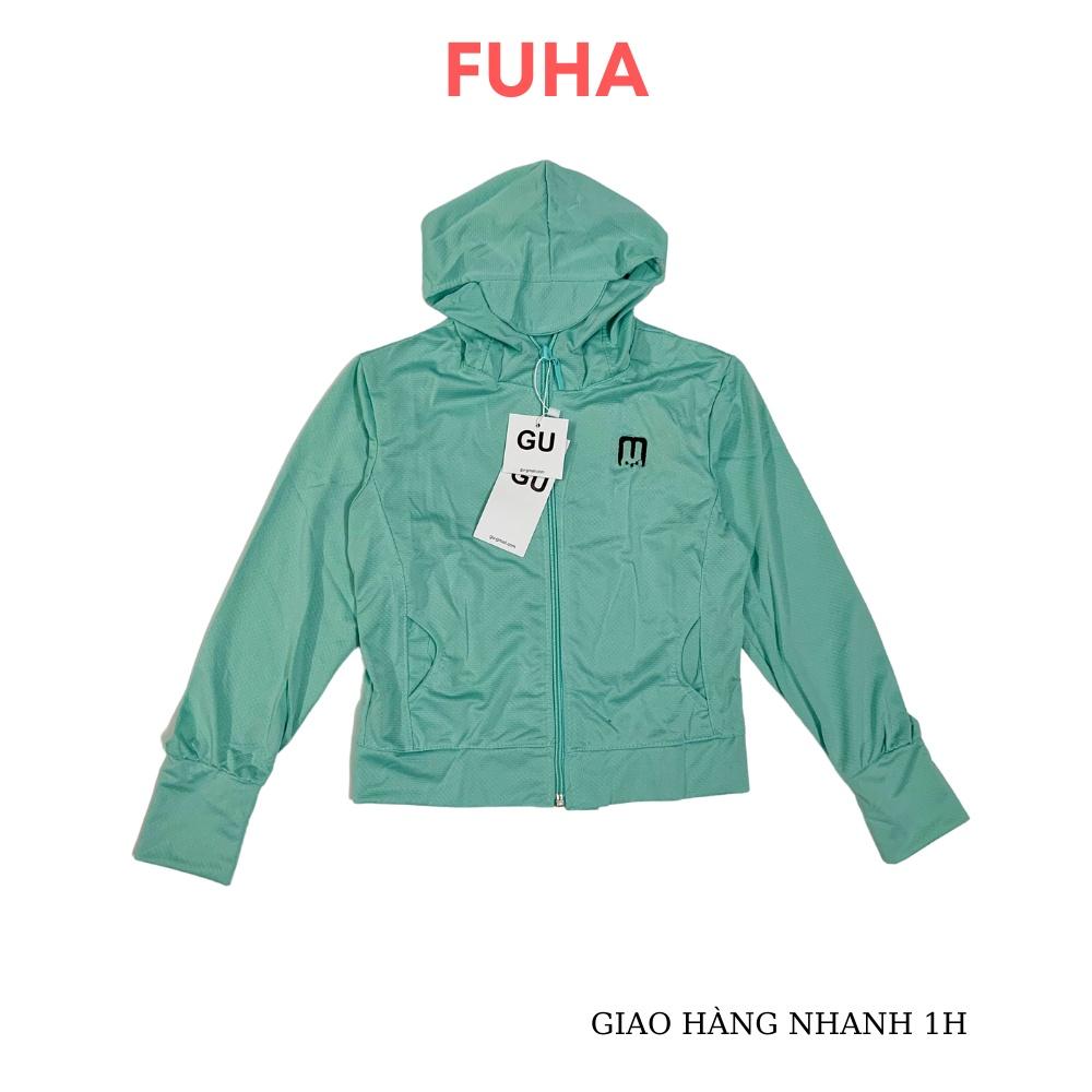 Áo chống nắng cho bé gái FUHA, áo choàng, áo khoác nắng chất vải thông hơi bé 8kg đến18kg