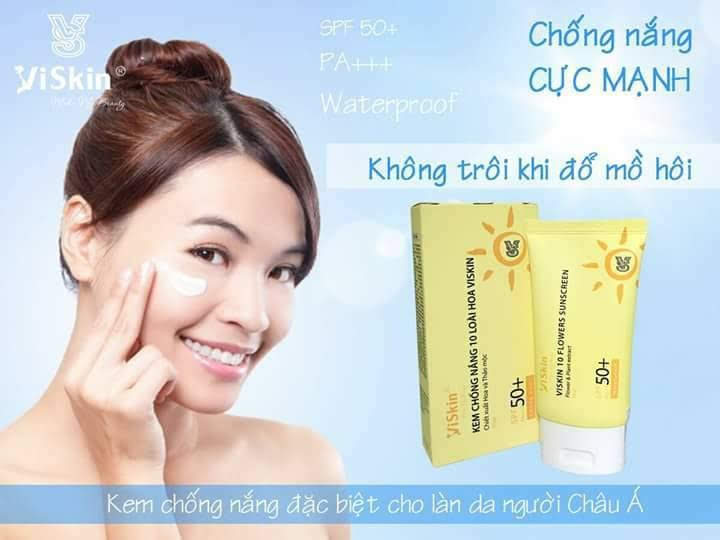 VISKIN 10 FLOWERS SUNCREEN - KEM CHỐNG NẮNG 10 LOÀI HOA VISKIN SPF50+/PA+++