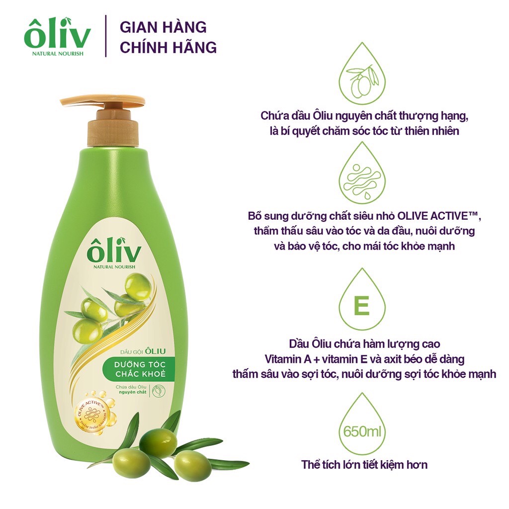 Dầu Gội Ôliv Purite De Prôvence Nuôi Dưỡng Tóc 650ml/chai