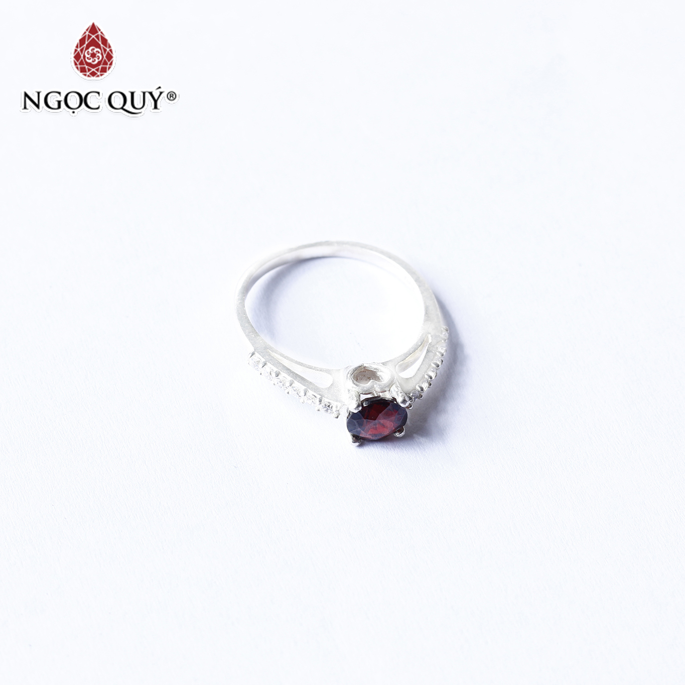Nhẫn bạc nữ đá thiên nhiên - Ngọc Quý Gemstones