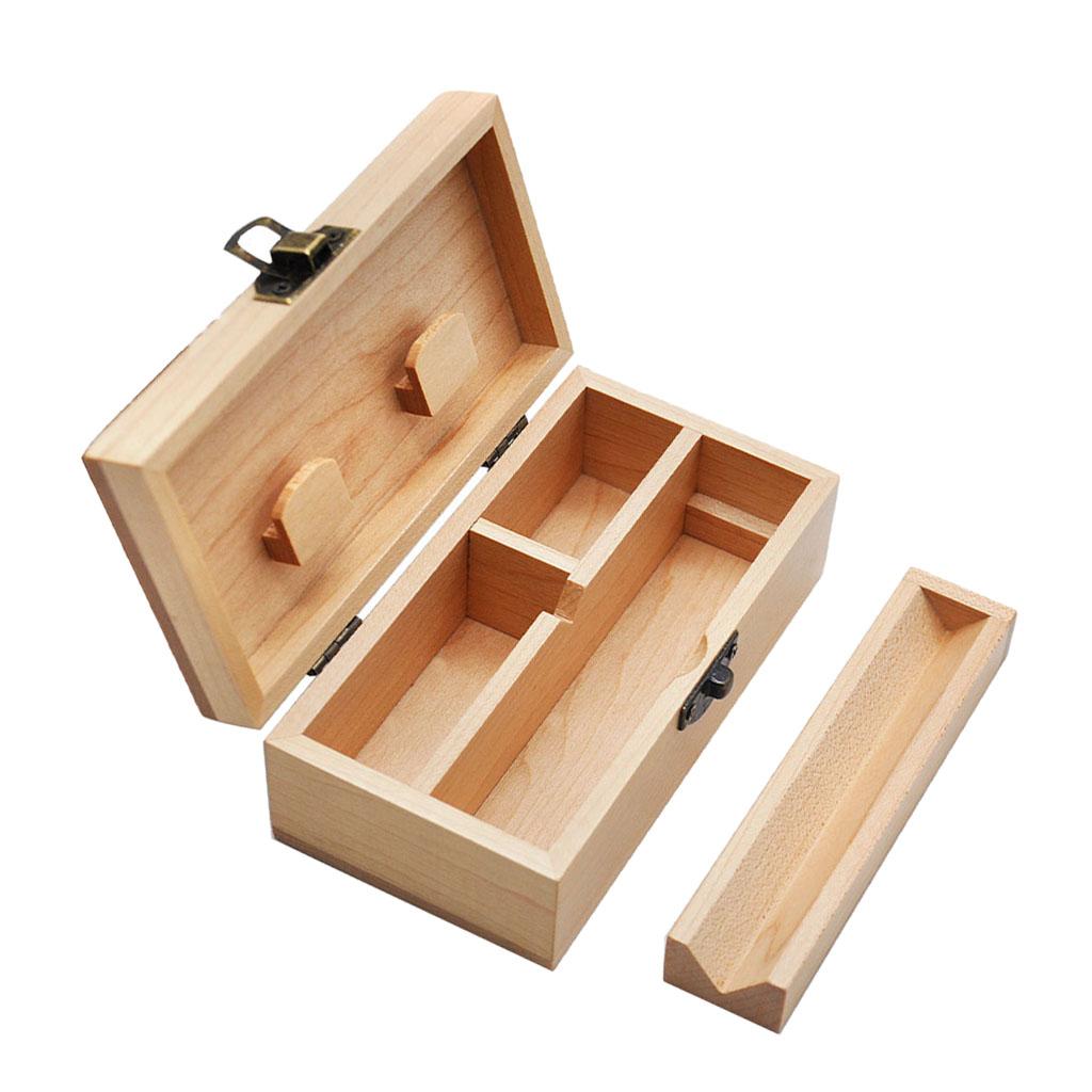 2x Portable Wooden Storage Box Rolling Cigarette Tool Box Organizer A+D