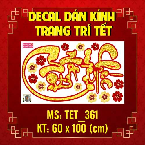 DECAL TRANG TRÍ TẾT NGUYÊN ĐÁN 2022 COMBO SỐ 28