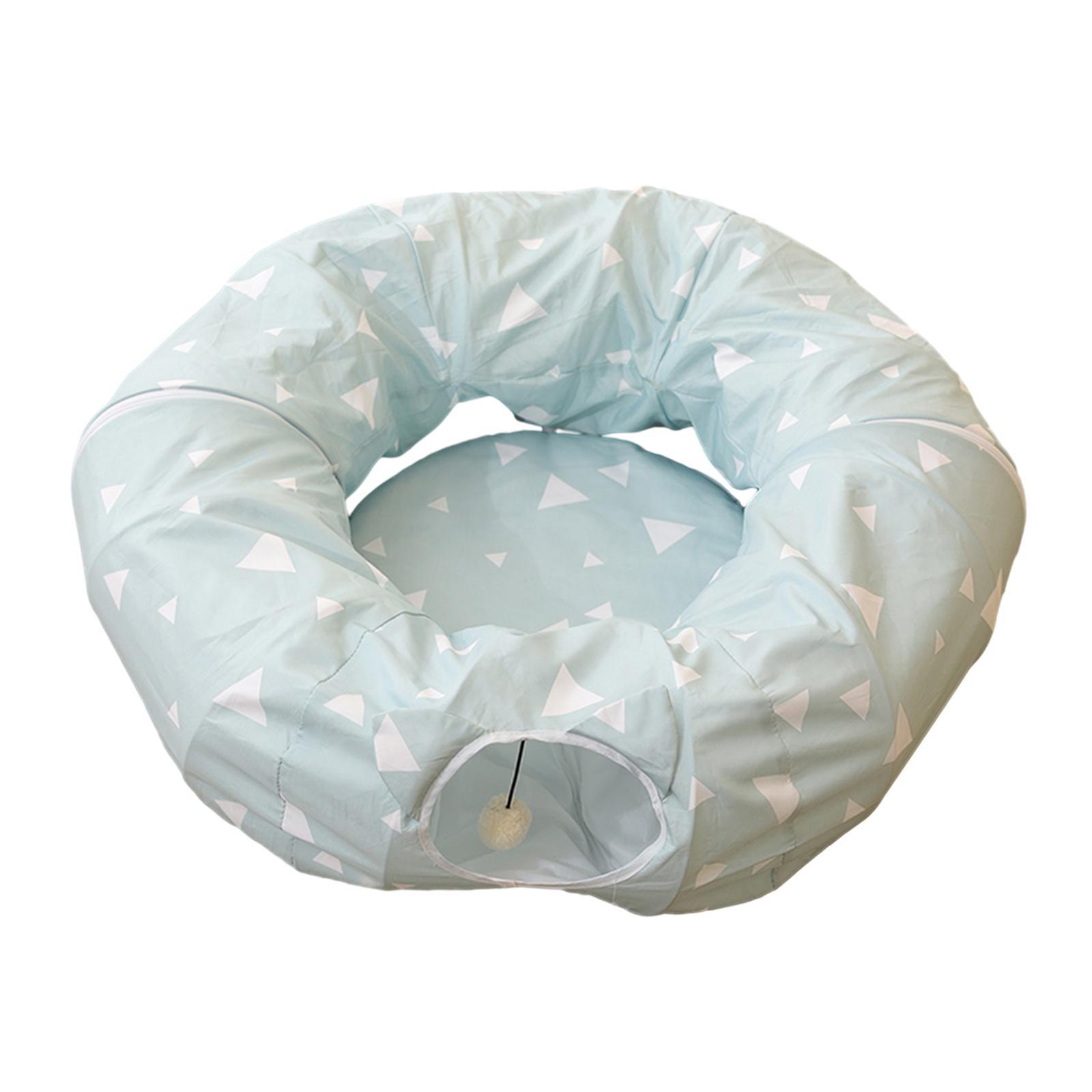 Cat Tunnel Bed Collapsible Cat Interactive Toy for Ferret Rabbit Kitten