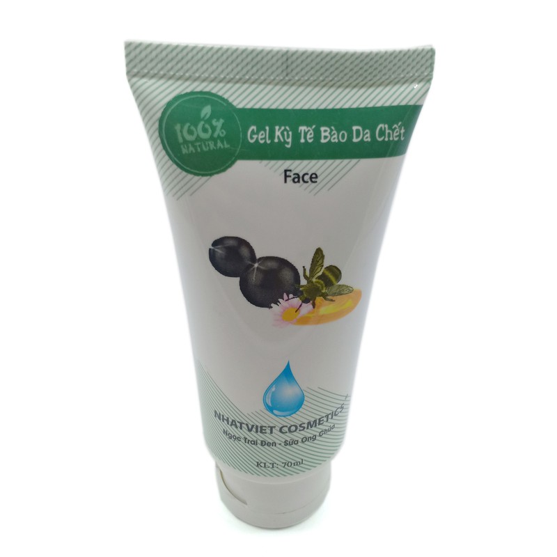 Gel Tẩy Kỳ Tế Bào Chết Da Mặt, Ngọc Trai Đen, Sữa Ong Chúa 70ml