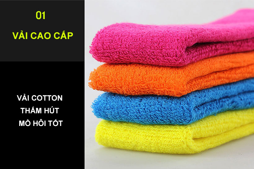 Băng đô băng trán thể thao AOLIKES A-2108 thấm mồ hôi cotton thoáng khí sport sweatband