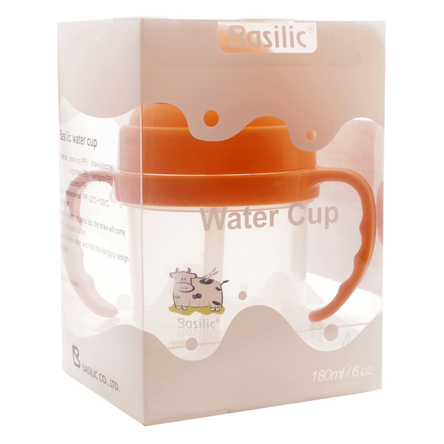 Cốc tập uống nước nắp bật Basilic 180ml