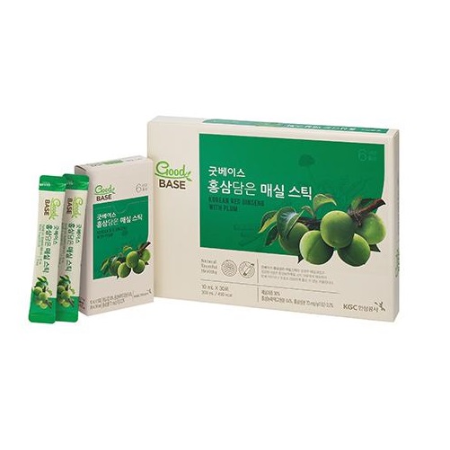 Nước Hồng sâm & Mơ xanh Good BASE  KGC Cheong Kwan Jang Hàn Quốc - Giúp cải thiện miễn dịch, làm đẹp da và tốt cho hệ tiêu hóa