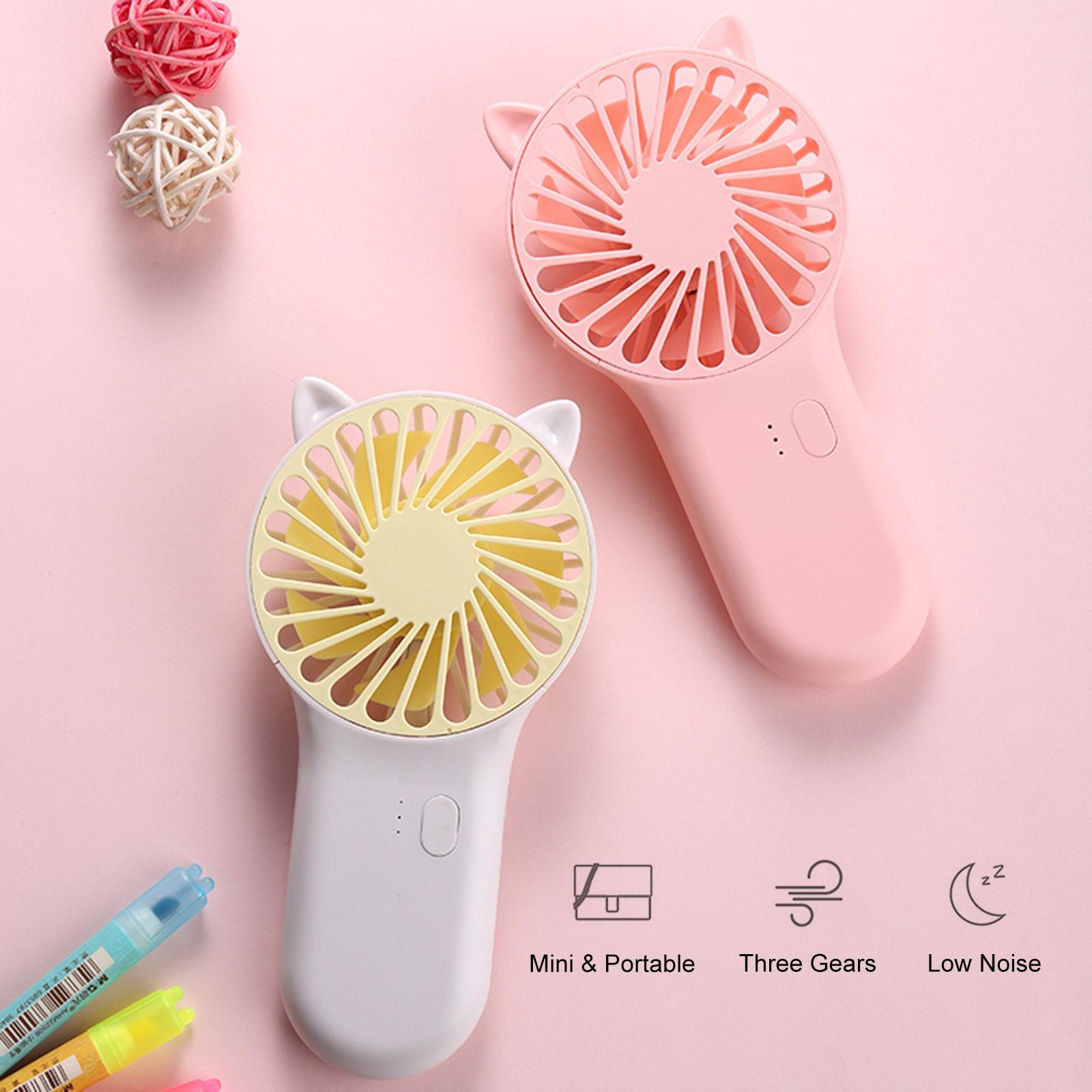 Quạt di động mini 3 tốc độ có thể điều chỉnh công tắc điều khiển bật tắt có thể sạc lại bằng USB