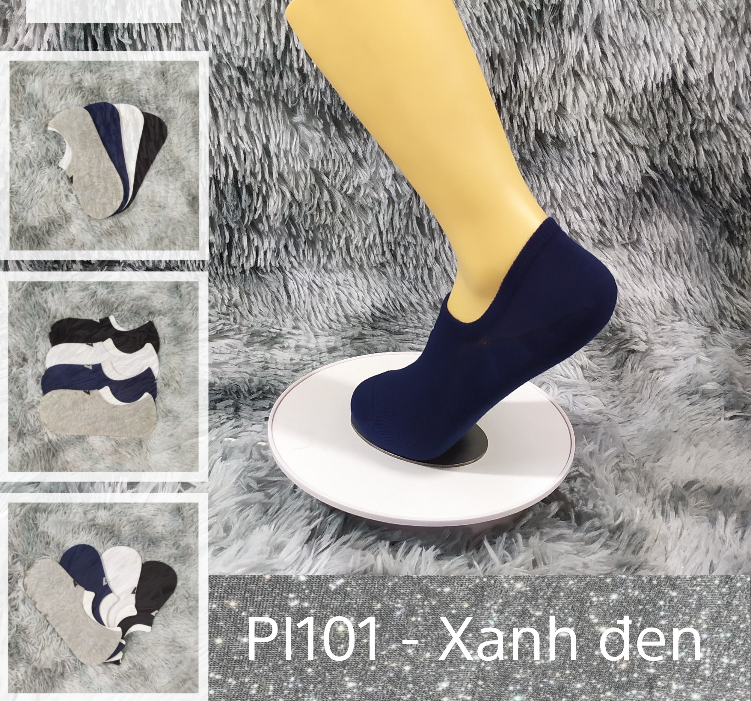 Tất Vớ Lười Nam Nữ UNISEX Air Seven AS-PI101 Trắng, Đen, Xanh đen, Xám