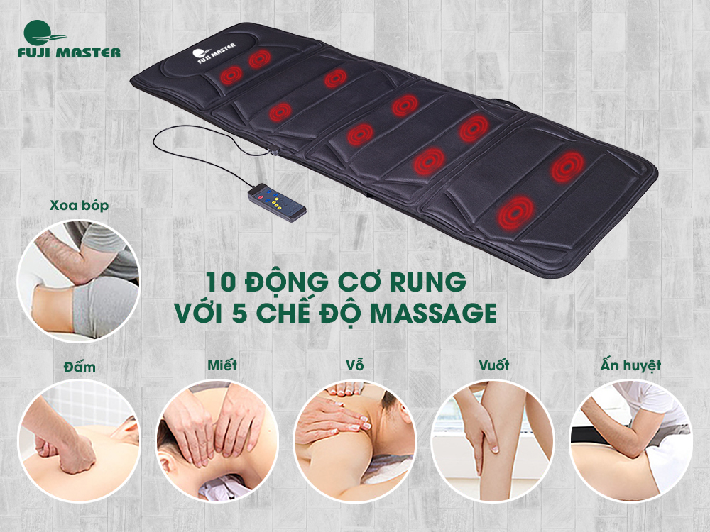 Nệm mát xa, nệm massage toàn thân Fuji Master FJM-2633 - Hàng chính hãng