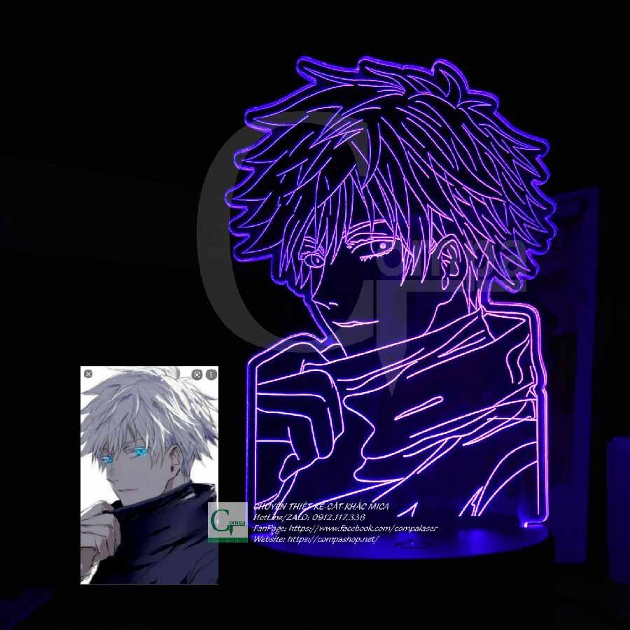 Đèn Ngủ ANIME LED 3D Jujutsu Kaisen Satoru Gojo Type 24 AJKN0124 16 màu tùy chỉnh COMPASHOP