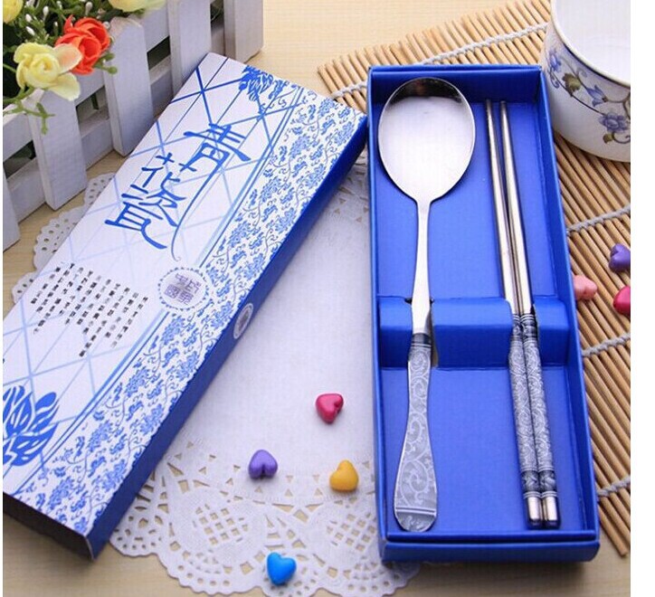 Bộ muỗng đũa cơm trưa văn phòng inox cao cấp, thuận tiện đi du lịch
