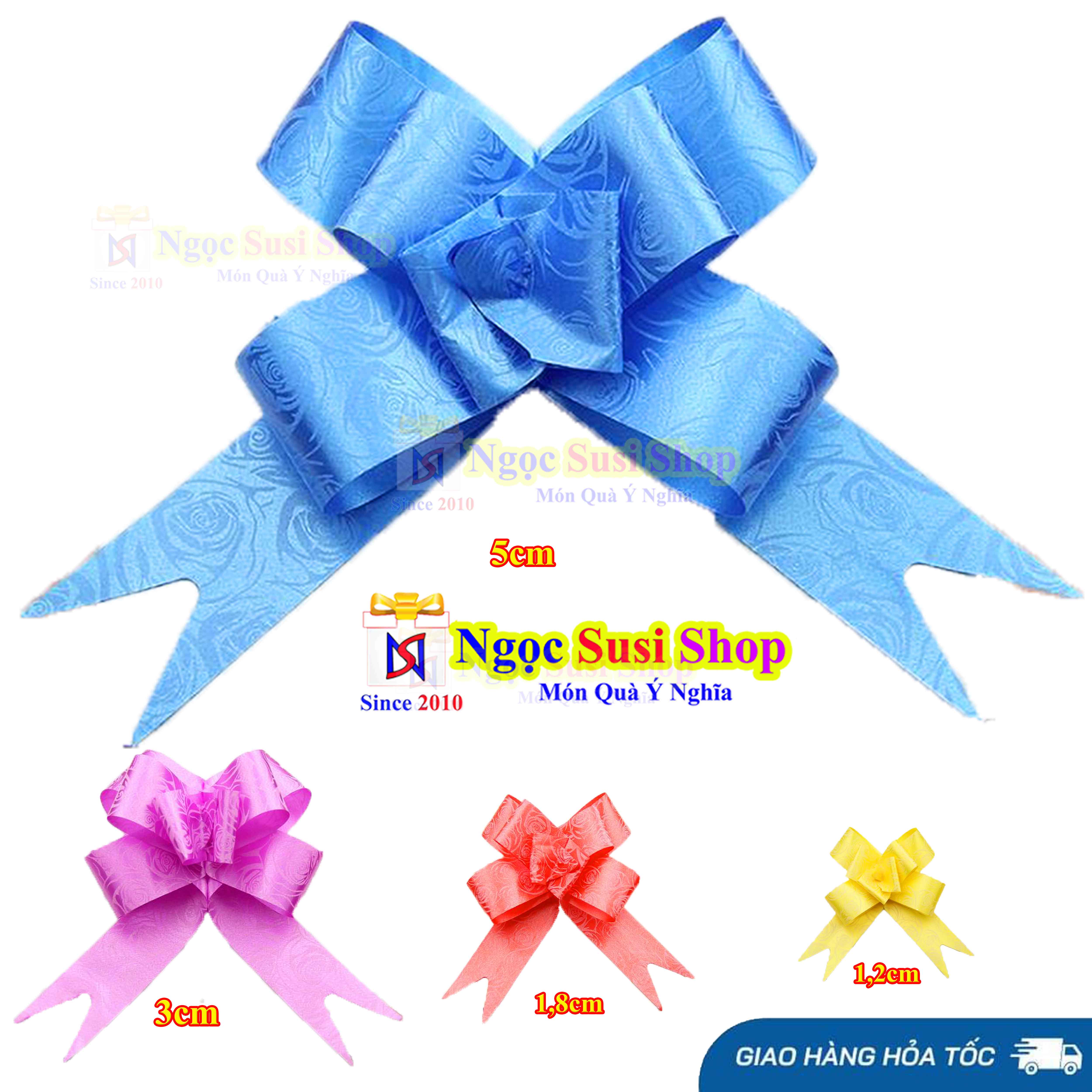 COMBO 30 NƠ RÚT GÓI QUÀ TRANG TRÍ HỘP QUÀ GIỎ QUÀ