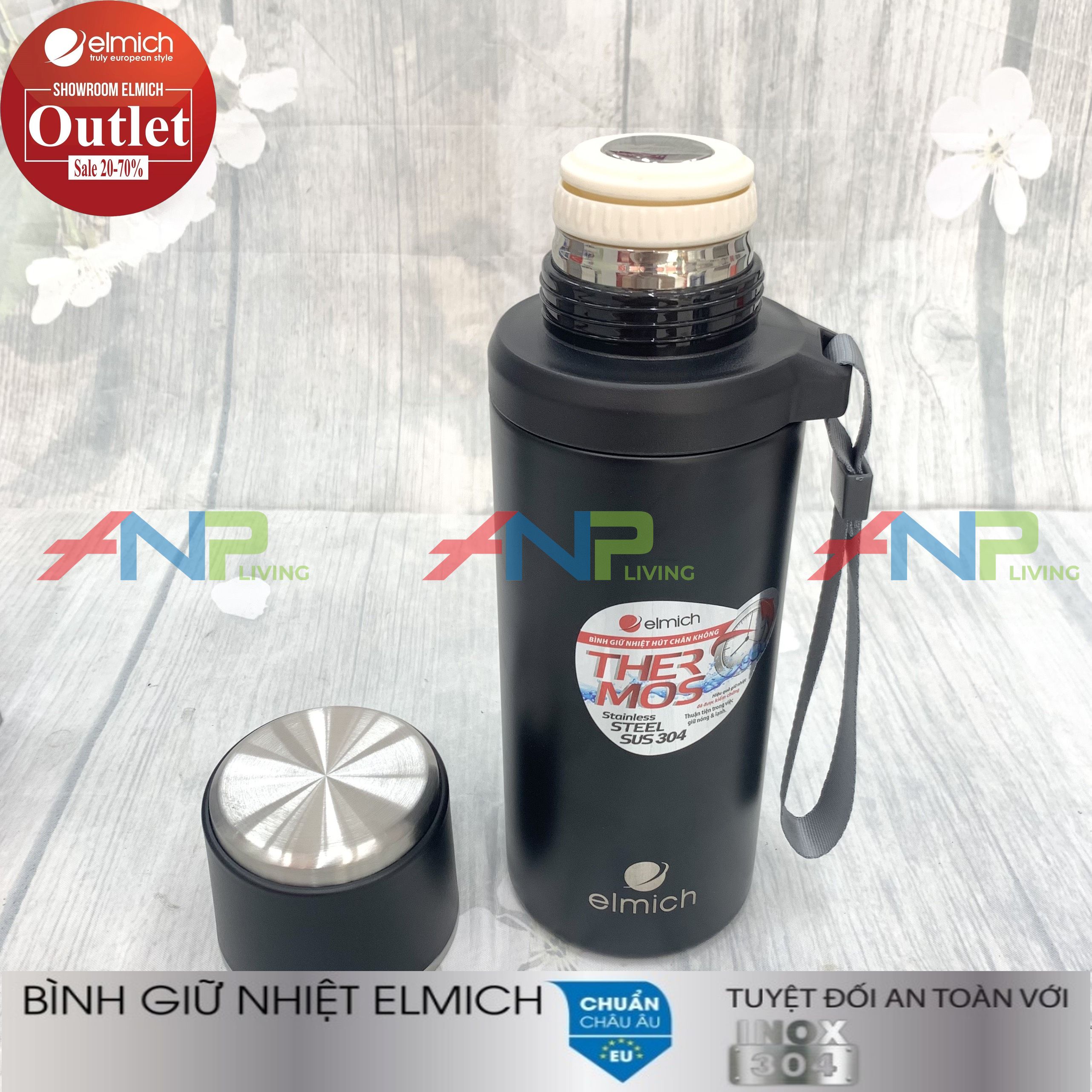 Bình Giữ Nhiệt Inox 304 Nóng 8h Lạnh 12h ELMICH El3682 800ml